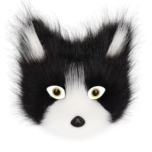 SELVFZ Animal Halb Faf Wolf Kunstkostüm Eyemaskes Für Halloween Cosplay Maskerades Partys Halloween Cosplay Kostüm von SELVFZ