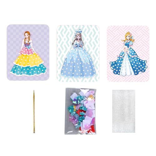 SELVFZ Art Prinzessin Dress Up Bastelaufkleber Stochern Stick Und Aufkleber Set Playset Art Craft Fashion Design von SELVFZ