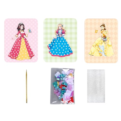 SELVFZ Art Prinzessin Dress Up Bastelaufkleber Stochern Stick Und Aufkleber Set Playset Art Craft Fashion Design von SELVFZ