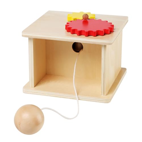 SELVFZ Baby Holzkasten Spielzeug Unterrichten Schubladen Lernspielzeug Aktivitätszentrum Stimulationstisch Spielzeug Für Kreative Feinmotorik Fähigkeiten T Hilfsmittel Für Vorschulunterrichtshilfen von SELVFZ