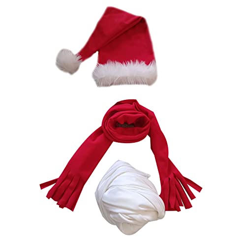 SELVFZ Baby Outfit Neugeborene Fotografie Requisiten Weihnachtsmotivfotografie Kleidungsstoff Mit Schal Und von SELVFZ