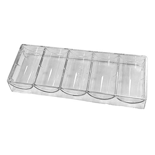 SELVFZ Beruf Spiel Accessoire Transparente Chip Tablett 5 Zeilen 100 Stück Chips Behälter Chips Storage Box Clay Chips SELVFZ Beruf Spiel Accessoire Transparente Chip Tablett 5 Zeilen 100 Stück Chips Behälter Chips Storage Box Clay Chips von SELVFZ