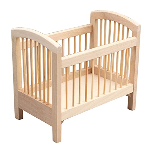 SELVFZ Decoration Holzbett Baby Cradle 1:12 Spielhaus Ozeanflasche Mädchen Joint Dolls Accessoire Toy SELVFZ Decoration Holzbett Baby Cradle 1:12 Spielhaus Ozeanflasche Mädchen Joint Dolls Accessoire Toy von SELVFZ