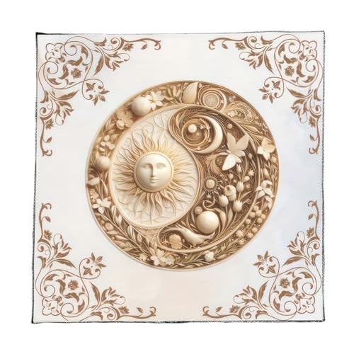 SELVFZ Divinations Tischdecke Sonnenblume Astrologie Tarotkarte Tischdecke Altars Stoff Göttlichkeit Brettspiel Accessoire SELVFZ Divinations Tischdecke Sonnenblume Astrologie Tarotkarte Tischdecke Altars Stoff Göttlichkeit Brettspiel Accessoire von SELVFZ