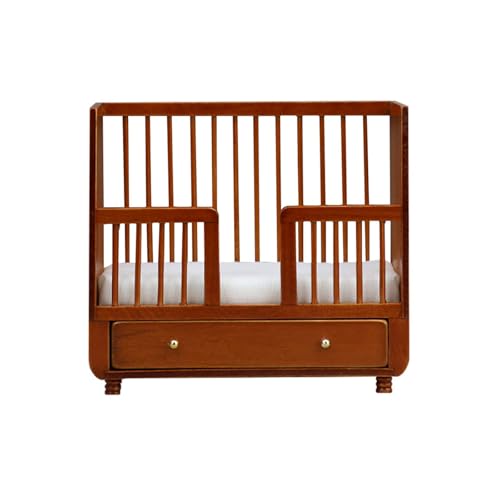 SELVFZ Dollhouses Kleines Holzkribmodell Kleinkindbett 1:12 Model Spielzeug Teenager Mädchen Dollhouses Holzbett Vor Satzend Spielen SELVFZ Dollhouses Kleines Holzkribmodell Kleinkindbett 1:12 Model Spielzeug Teenager Mädchen Dollhouses Holzbett Vor Satzend Spielen von SELVFZ