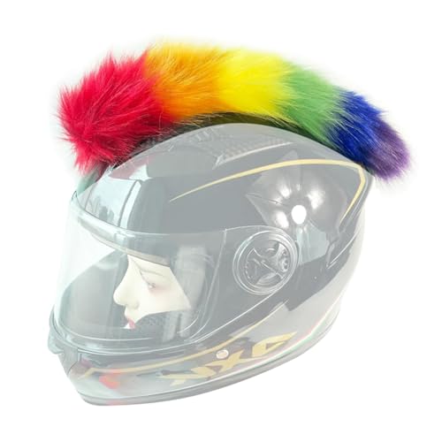 SELVFZ Einzigartige Punk Perücken Haarteil Für Motorradhelme Einzigartige Stilvolle Dekorationr Für Ihre Fahrt & Party Outfits von SELVFZ