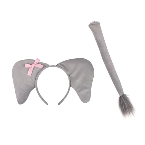 SELVFZ Elefant Kostüm Set Elephant Ohr Und Heck Set Ausgefallene Kostüme Accessoires Für Halloween Cosplay Geburtstagsfeier SELVFZ Elefant Kostüm Set Elephant Ohr Und Heck Set Ausgefallene Kostüme Accessoires Für Halloween Cosplay Geburtstagsfeier von SELVFZ