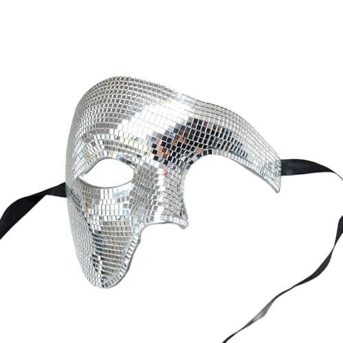 SELVFZ Elegante Halbgesichtsmaske Für Halloween Kostümpartys Carnivals Event Cosplay Accessoire Für Maskerades Ball Mysterious Kostümmaske von SELVFZ