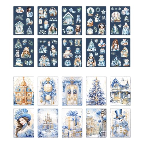 SELVFZ Festival Weihnachtsthemen Aufkleber Pack Von 20 Stück Bastelmittel Für Tagebücher Dekoration Und Briefpapierbegeisterte von SELVFZ