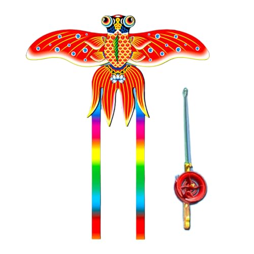 SELVFZ Fischereistelte Dynamische Flügel Drachen Für Garten Schwanz Dynamische Drachen Freien Kite Fliege Spielzeug Familienversammlung von SELVFZ