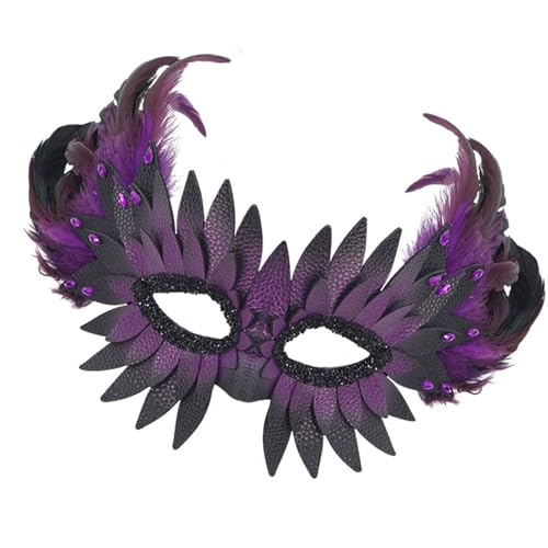 SELVFZ Freundliche Halbe Gesichtsvogelmaske Eule Federed Verziertes Leichtes Design Ideal Für Themenpartys Und Paraden Halloween Schnabelmaske SELVFZ Freundliche Halbe Gesichtsvogelmaske Eule Federed Verziertes Leichtes Design Ideal Für Themenpartys Und Paraden Halloween Schnabelmaske von SELVFZ