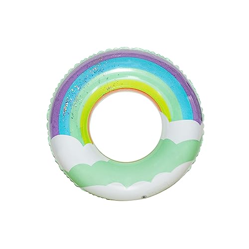 SELVFZ Glitzer Regenbogenwolke Sommerschwimmring Für Spielset Für Kinder/Freund/Familie Zum Spielen Mit Sommerschwimmen Notwendige Kinderschwimmrohrschlauch von SELVFZ