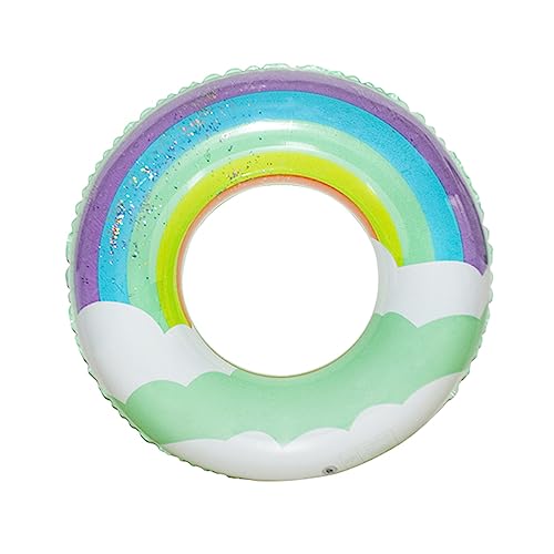 SELVFZ Glitzer Regenbogenwolke Sommerschwimmring Für Spielset Für Kinder/Freund/Familie Zum Spielen Mit Sommerschwimmen Notwendige Kinderschwimmrohrschlauch von SELVFZ