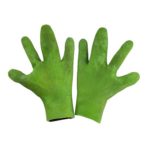 SELVFZ Halloween Alien Maske Für Erwachsene Halloween Gesichtsmaske Glvoes Für Männer/Frauen Halloween Party Cosplay Masquerade von SELVFZ
