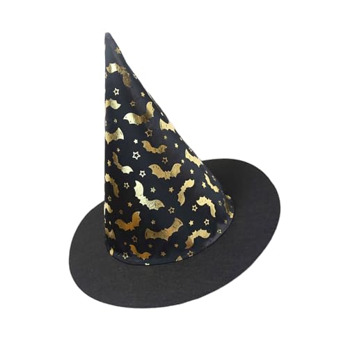 SELVFZ Halloween Decoration Kostümhut Für Jungen Mädchen Flacking Muster Hexenhut Für Halloween Yard Party SELVFZ Halloween Decoration Kostümhut Für Jungen Mädchen Flacking Muster Hexenhut Für Halloween Yard Party von SELVFZ