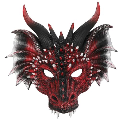 SELVFZ Halloween Dragon Cosplay Face Cover Halloween Animal Face Cover Für Carnivals Halloween Cosplay Party Halloween Maske von SELVFZ