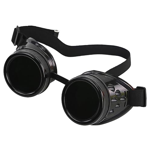 SELVFZ Halloween Gläser Cosplay Kostüme Gläser Herren Retro Steampunk Schutzbrille Vintage Sonnenbrille Brille Punk Gothic Brille von SELVFZ