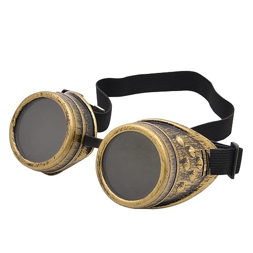 SELVFZ Halloween Gläser Cosplay Kostüme Gläser Herren Retro Steampunk Schutzbrille Vintage Sonnenbrille Brille Punk Gothic Brille von SELVFZ