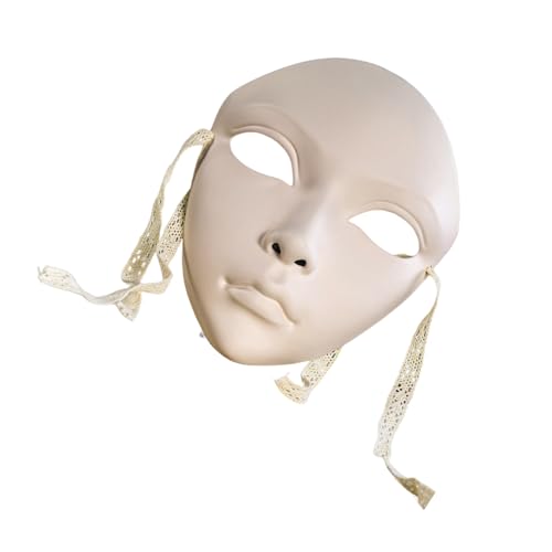 SELVFZ Halloween Hand Bemalt Masquerade Maske Quasten Dekoration Bühne Spiel Maske Vollgesichtsmaske Für Frauen Cosplay von SELVFZ