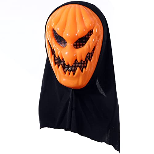 SELVFZ Halloween Pumpkin Face Für Kopfmaske Neuheit Beängstigend Für Party Und Trick Or Behandeln Halloween Kostüm Party Maske Kostüm Kürbiskopfkopfmaske von SELVFZ