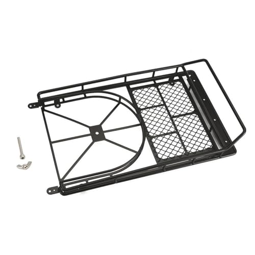 SELVFZ Hochwertiges Metallgepäck Für Carrier Ersatzreifen Rack Für Autospielzeug Hobby Für Autos Für SCX10 Fahrzeug SELVFZ Hochwertiges Metallgepäck Für Carrier Ersatzreifen Rack Für Autospielzeug Hobby Für Autos Für SCX10 Fahrzeug von SELVFZ