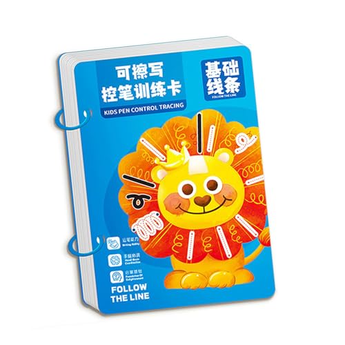SELVFZ Interactive Pen Control Trainin Book Für Kinder Mit 4Pens Und Radiergummi Die Handaugenkoordination von SELVFZ