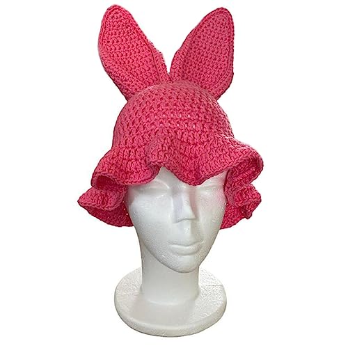 SELVFZ Kaninchen Ohr Strickhut Für Weibliche Winter Neujahrsparty Kopfbedeckung Weibliche Fotoshooting Requisiten SELVFZ Kaninchen Ohr Strickhut Für Weibliche Winter Neujahrsparty Kopfbedeckung Weibliche Fotoshooting Requisiten von SELVFZ