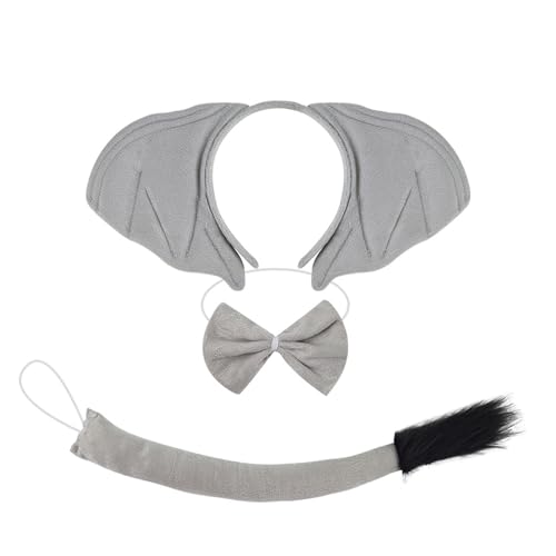 SELVFZ Kinder Elefant Kostümzubehör Für Boy Girl Halloween Cosplay Party Einschließlich Stirnband Heckhandschuh Bowtie Und Rock SELVFZ Kinder Elefant Kostümzubehör Für Boy Girl Halloween Cosplay Party Einschließlich Stirnband Heckhandschuh Bowtie Und Rock von SELVFZ