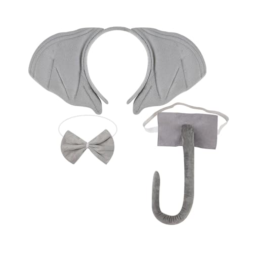 SELVFZ Kinder Elefant Kostümzubehör Für Boy Girl Halloween Cosplay Party Einschließlich Stirnband Heckhandschuh Bowtie Und Rock SELVFZ Kinder Elefant Kostümzubehör Für Boy Girl Halloween Cosplay Party Einschließlich Stirnband Heckhandschuh Bowtie Und Rock von SELVFZ