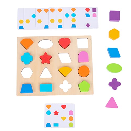 SELVFZ Kinder Geometrisches Spielzeug 3-D Puzzle Lernschreibtisch Spielzeugform Farbpaarung Spielzeug Kindergärtner Sensorisches Volksboard Holzspielzeug SELVFZ Kinder Geometrisches Spielzeug 3-D Puzzle Lernschreibtisch Spielzeugform Farbpaarung Spielzeug Kindergärtner Sensorisches Volksboard Holzspielzeug von SELVFZ