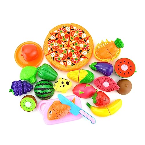 Kinder Pizza Obst Modell Spielzeug Schneidmodell Food Trep Play Spielzeug Schneiden Spielzeugküche Accessoire Pizza Model von SELVFZ
