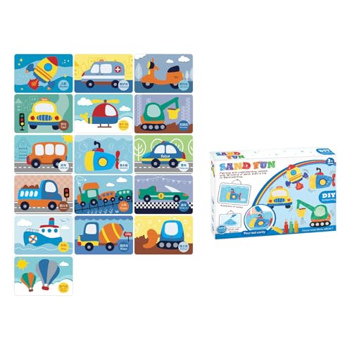 SELVFZ Kinder Sandkunst Malmale Projekt Sand Draw Bastelkits Für Einfallsreiche Lustige Hände Zum Lernwerkzeug Malerei Accessoires von SELVFZ
