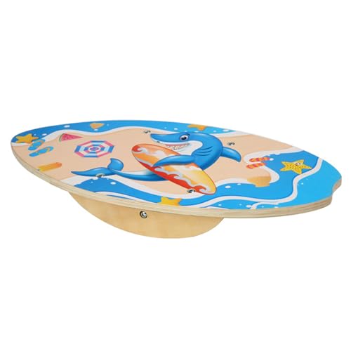 SELVFZ Kinderbetriebsausgleichstrainer Holz Wobble Board Anti Rutsch Startlager Für Kleinkind 3 4 5 6 7 8 Body Gleichgewichtstrainer Kids von SELVFZ