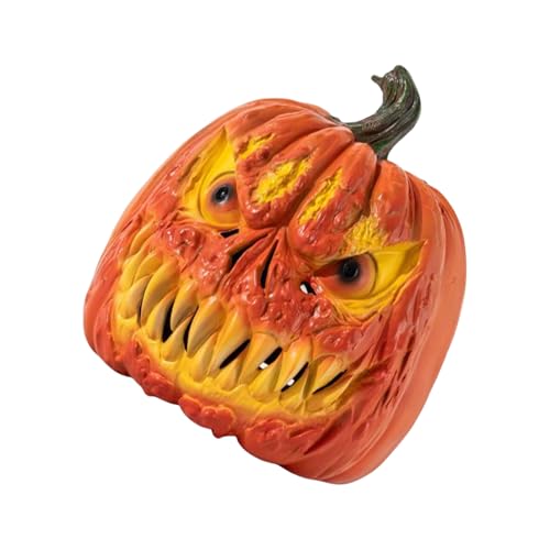 SELVFZ Kürbiskopfbezüge Halloween Kürbismaske Vollkopfmaske Kopfbedeckung Für Frauen Mann Halloween Masquerade Komfortable Verschleißmaske von SELVFZ