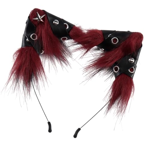 SELVFZ Kunstpelze Katzen Füchse Ohren Stirnband Für Frauen Halloween Cosplay Kostüm Haarzubehör Furry Ohrs Haar Hoop Halloween Cosplay Kostümzubehör von SELVFZ