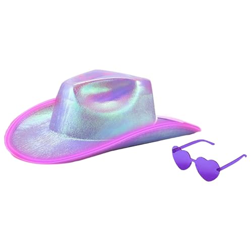 SELVFZ LED Cowboy & Sonnenbrille Kostüm Set Western Wide Rand Brillen Erwachsene Junggesellenparty Requisiten Accessoires 2pcs SELVFZ LED Cowboy & Sonnenbrille Kostüm Set Western Wide Rand Brillen Erwachsene Junggesellenparty Requisiten Accessoires 2pcs von SELVFZ