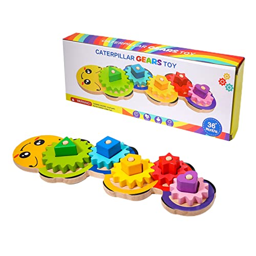 SELVFZ Lernsperrspielzeugform & Farbsortierspielzeug Drehen Raupen Ausrüstung Spielzeug Interaktive Bildung Kleinkind Baby Geschenkverstopfung Spielzeug von SELVFZ