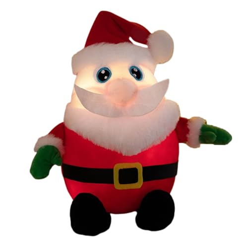 SELVFZ Leuchten Santa Dolls Soft Plüsch Gefülltes Spielzeug Für Weihnachten Home Decors Urlaub Ornament Dolls Mit Licht Und Musik von SELVFZ