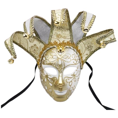 SELVFZ Masquerade Full Face Maske Mit Bells Comedy Comedy Maske Kostümgendeur SELVFZ Masquerade Full Face Maske Mit Bells Comedy Comedy Maske Kostümgendeur von SELVFZ