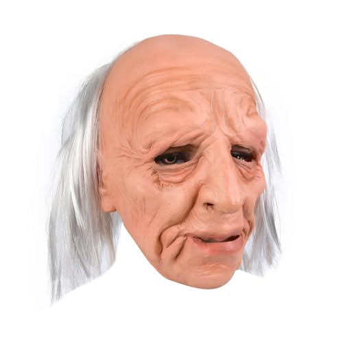 SELVFZ Masquerade Gesichts Cover Vollköpfe Halloween Lustig Kostüm Alte Mann Halloween Kostümmaske Masquerade Voller Beängstigender Mann von SELVFZ