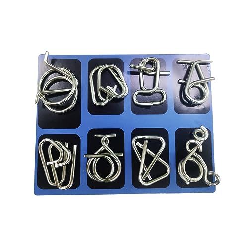 SELVFZ Metallhirn Puzzle Chinesische 9 Puzzle Intelligenz Schnalle Schloss Spielzeug Hirn Teaser Neun Ineinandergreifende Metalldraht Puzzle SELVFZ Metallhirn Puzzle Chinesische 9 Puzzle Intelligenz Schnalle Schloss Spielzeug Hirn Teaser Neun Ineinandergreifende Metalldraht Puzzle von SELVFZ