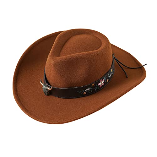 SELVFZ Mexikanischer Bim Western Cowboy Hat Wide Rand Caps Vintage Cowboy Neuheit Kopfschmuck Osterbedarf SELVFZ Mexikanischer Bim Western Cowboy Hat Wide Rand Caps Vintage Cowboy Neuheit Kopfschmuck Osterbedarf von SELVFZ