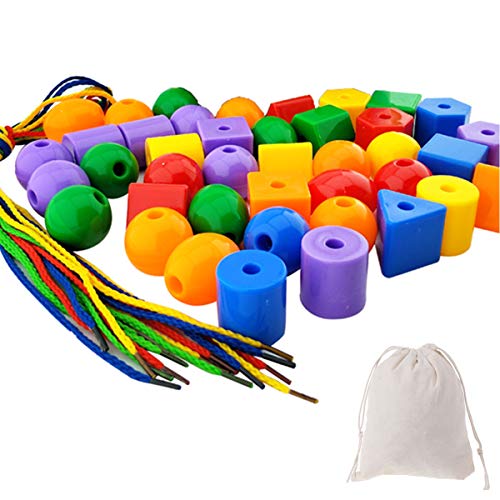 SELVFZ Plastikschnürung Perlenspielzeug Fadenspielzeug Für Kinder Vorschulkinder 50 Perlen 4 Strings Lernen Spielzeug Baby Hand Fähigkeit Reisespielzeug SELVFZ Plastikschnürung Perlenspielzeug Fadenspielzeug Für Kinder Vorschulkinder 50 Perlen 4 Strings Lernen Spielzeug Baby Hand Fähigkeit Reisespielzeug von SELVFZ
