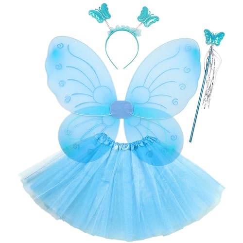 Prinzessin Party Bevorzugt Butterfly Fairy Kostüm Dress Up Rollenspiel 4pcs Pack Butterfly Flügel Tutu Rock Stirnband & Zauber Prinzessin Party Bevorzugt Butterfly Fairy Kostüm Dress Up Rollenspiel 4pcs Pack Butterfly Flügel Tutu Rock Stirnband & Zauber von SELVFZ