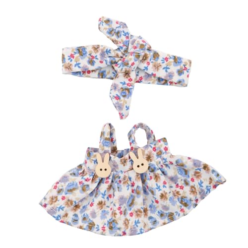 SELVFZ Puppenkleidungsset Mit Blumen Bowknot Haarband Und Riemenrock Für 17 cm Plüsch Puppenausstellungszubehör Accessoires SELVFZ Puppenkleidungsset Mit Blumen Bowknot Haarband Und Riemenrock Für 17 cm Plüsch Puppenausstellungszubehör Accessoires von SELVFZ