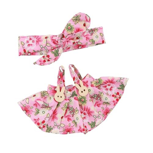 SELVFZ Puppenkleidungsset Mit Blumen Bowknot Haarband Und Riemenrock Für 17 cm Plüsch Puppenausstellungszubehör Accessoires SELVFZ Puppenkleidungsset Mit Blumen Bowknot Haarband Und Riemenrock Für 17 cm Plüsch Puppenausstellungszubehör Accessoires von SELVFZ