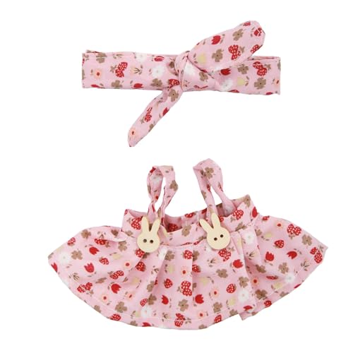SELVFZ Puppenkleidungsset Mit Blumen Bowknot Haarband Und Riemenrock Für 17 cm Plüsch Puppenausstellungszubehör Accessoires SELVFZ Puppenkleidungsset Mit Blumen Bowknot Haarband Und Riemenrock Für 17 cm Plüsch Puppenausstellungszubehör Accessoires von SELVFZ