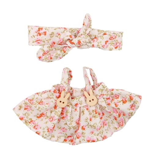 SELVFZ Puppenkleidungsset Mit Blumen Bowknot Haarband Und Riemenrock Für 17 cm Plüsch Puppenausstellungszubehör Accessoires SELVFZ Puppenkleidungsset Mit Blumen Bowknot Haarband Und Riemenrock Für 17 cm Plüsch Puppenausstellungszubehör Accessoires von SELVFZ
