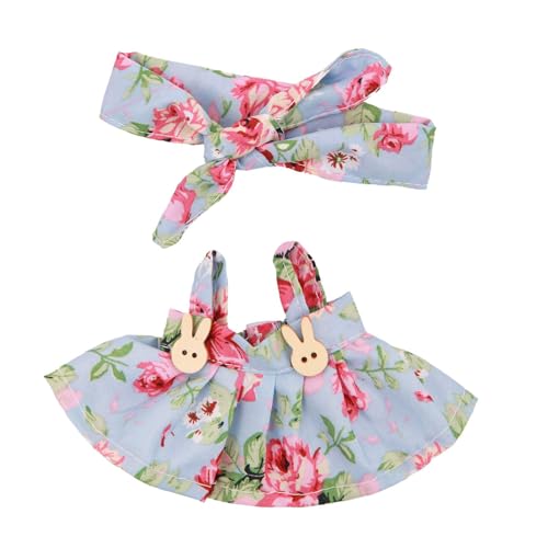 SELVFZ Puppenkleidungsset Mit Blumen Bowknot Haarband Und Riemenrock Für 17 cm Plüsch Puppenausstellungszubehör Accessoires SELVFZ Puppenkleidungsset Mit Blumen Bowknot Haarband Und Riemenrock Für 17 cm Plüsch Puppenausstellungszubehör Accessoires von SELVFZ