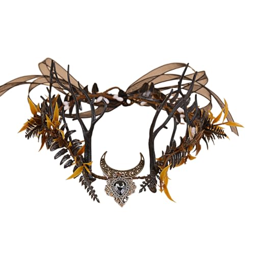 SELVFZ Realistischer Baumzweig Kopfstück Mit Synthetischen Gras Für Outdoor Aktivität Hairhoop Für Frauen Halloween Party Kostüm Kopfstück von SELVFZ